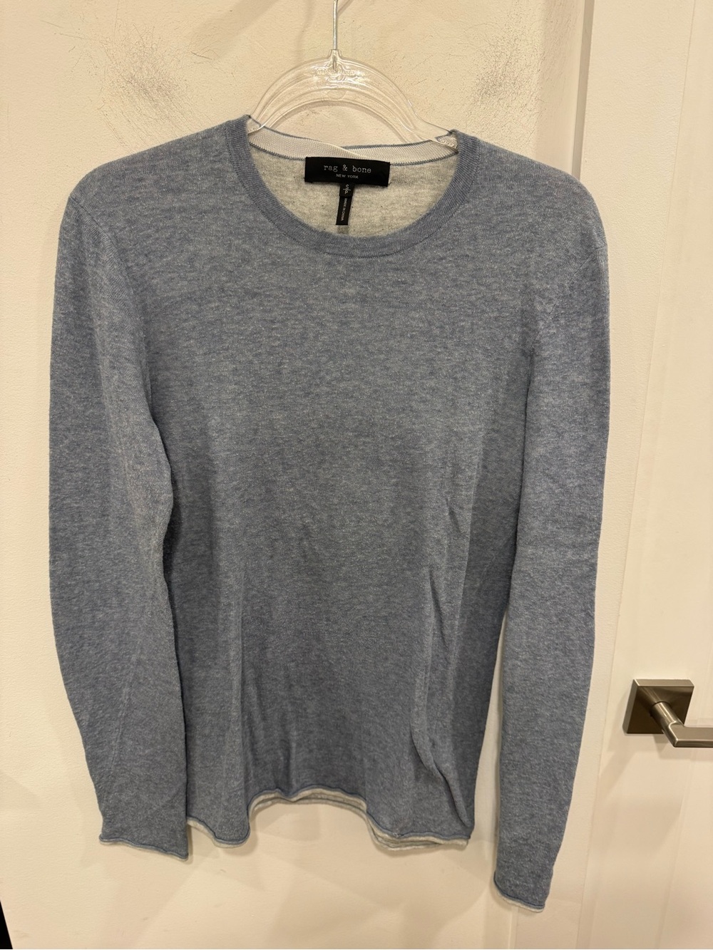 rag & bone Pale Blue Crewneck Sweater